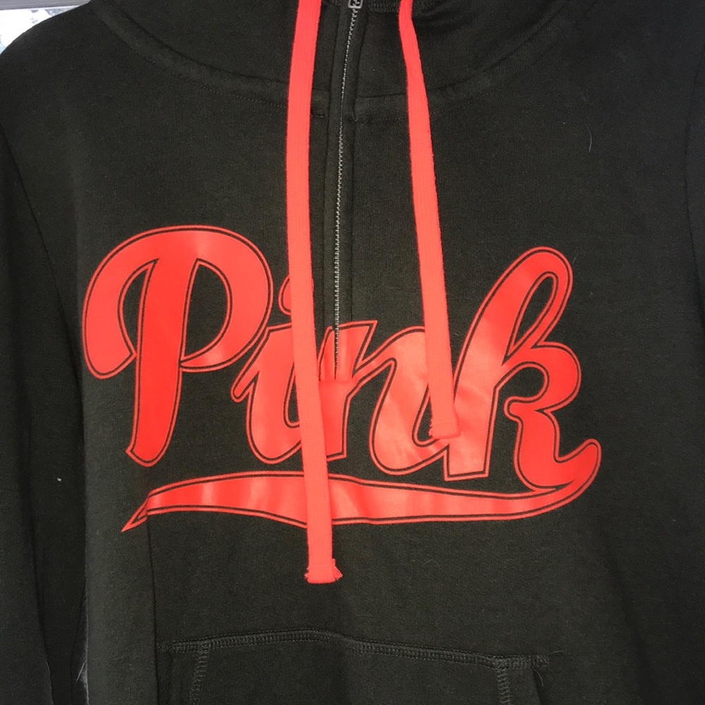 PINK half zip with hood